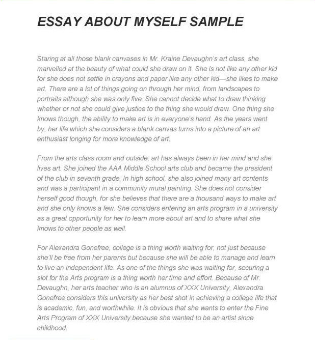 essay on myself for graduate students